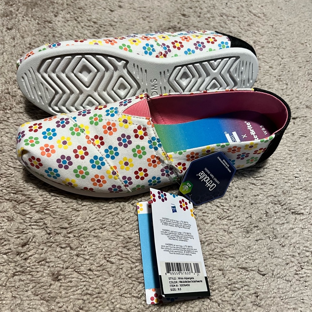 Toms Lite Brite Limited Edition 9.5 Women’s GLOW IN THE DARK NWT